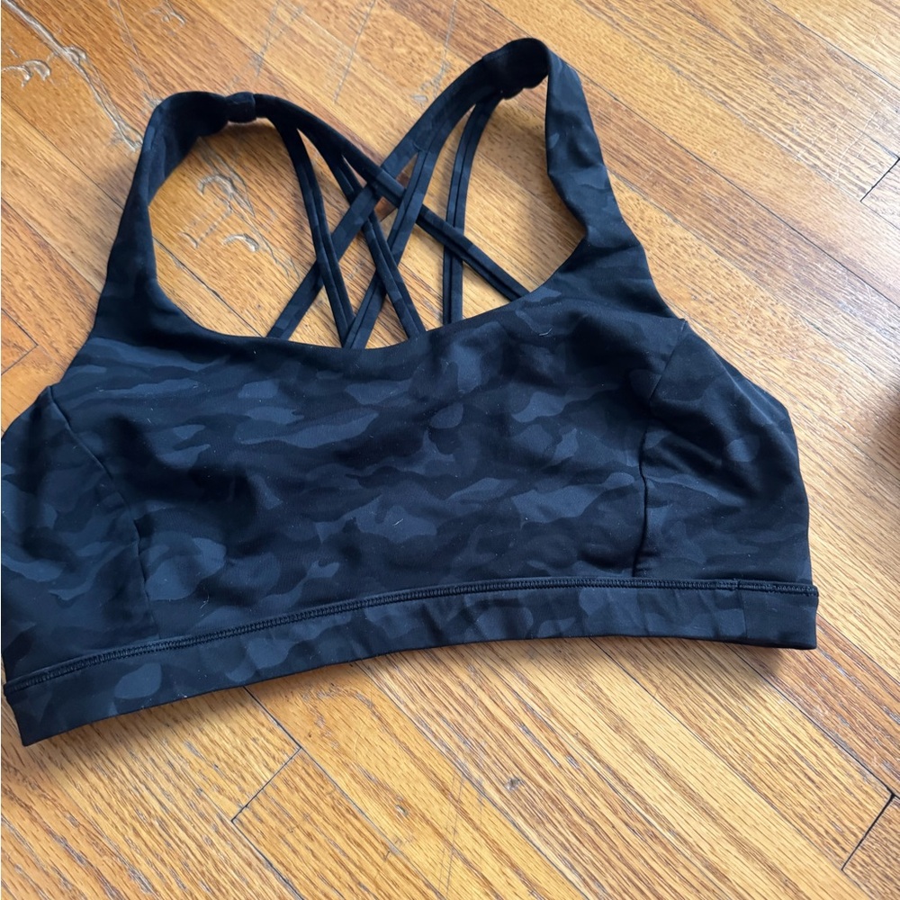 lululemon athletica Black Patterned Sports Bra